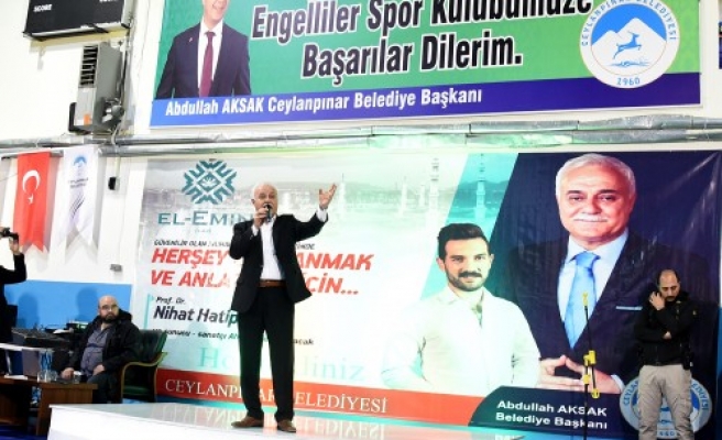 Nihat Hatipoğlu, Ceylanpınar’da konuştu