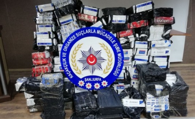 Şanlıurfa'da 114 bin paket kaçak sigara ele geçirildi