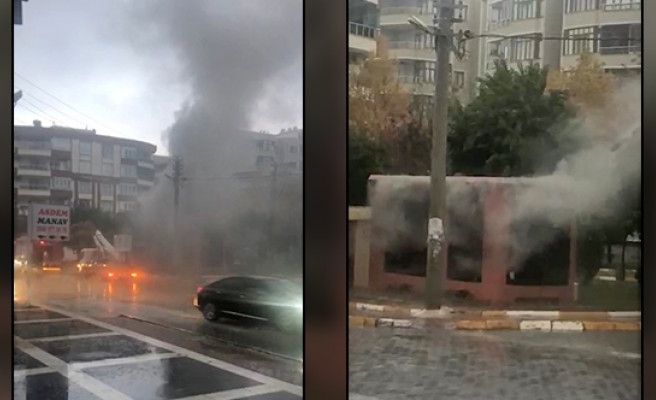 Karaköprü'de elektrik trafosunda yangın çıktı