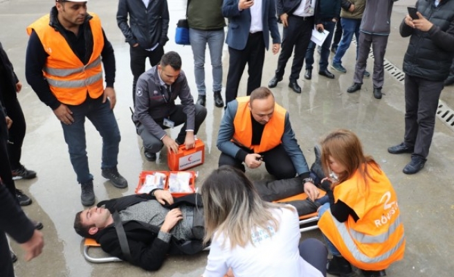 Şanlıurfa'daki AVM'de yangın tatbikatı yapıldı