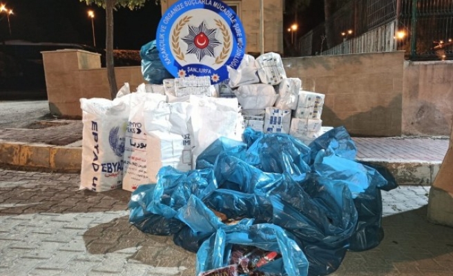 Şanlıurfa'da kaçak sigara ve tütün ele geçirildi