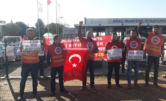 Şanlıurfa'daki işçiler eylemlerini sürdürüyor