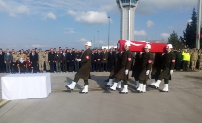 Telabyad'da şehit olan asker, memleketine uğurlandı