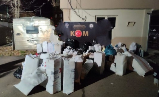 Şanlıurfa'da kaçak sigara ve tütün operasyonu