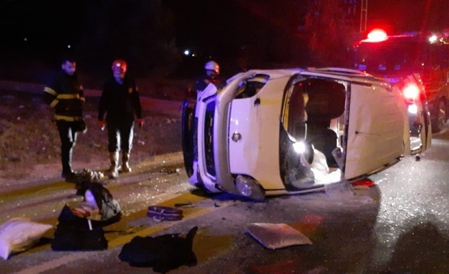 Polisten kaçtı, kaza yaptı