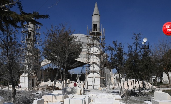 Eyüpnebi'deki cami inşaatında çalışmalar sürüyor