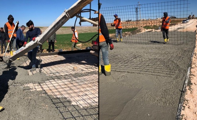 Viranşehir’deki 5 mahallede beton yol çalışması başladı