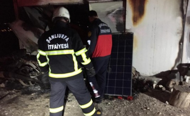 Urfa'daki taş ocağında yangın