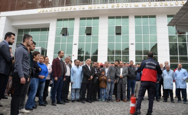 Milli Eğitim Müdürlüğünde tatbikat yapıldı