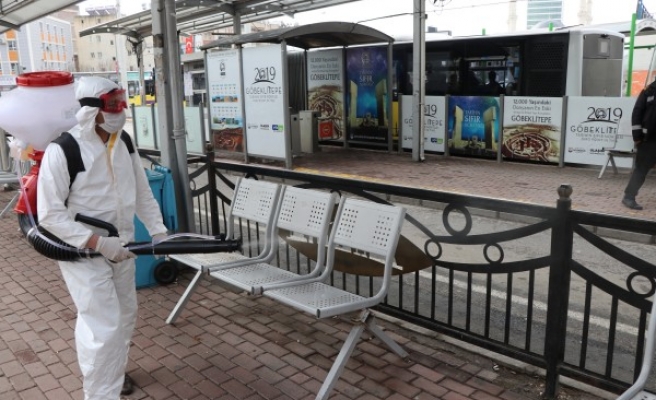 Urfa'da koronavirüs tedbirleri sürüyor: Dezenfekte edildi