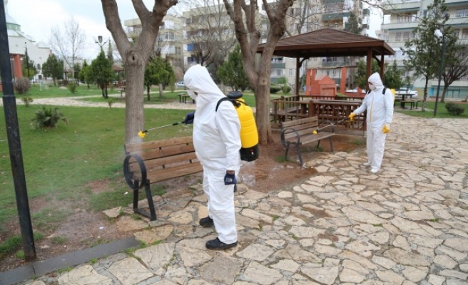 Haliliye’de dezenfekte çalışmaları sürüyor