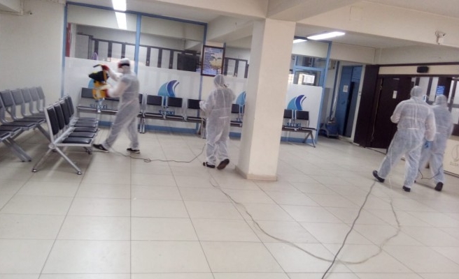 ŞUSKİ, koronavirüse karşı dezenfekte etti