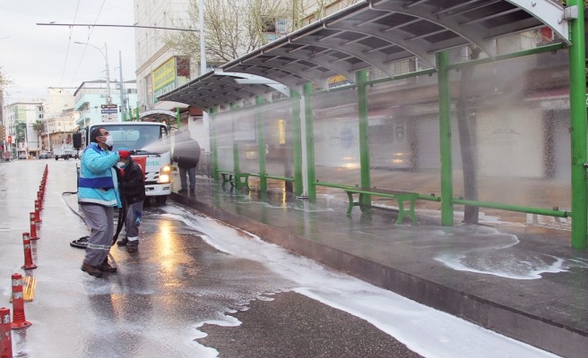 Eyyübiye'de dezenfekte çalışmaları sürüyor