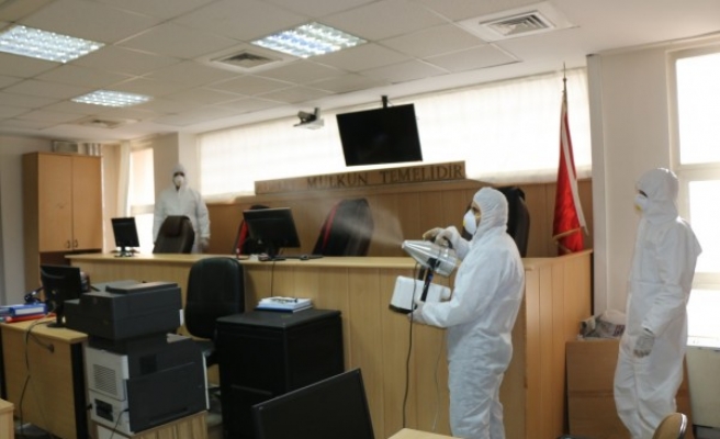 Şanlıurfa Adliyesi ve cezaevlerinde koronavirüs tedbirleri alındı