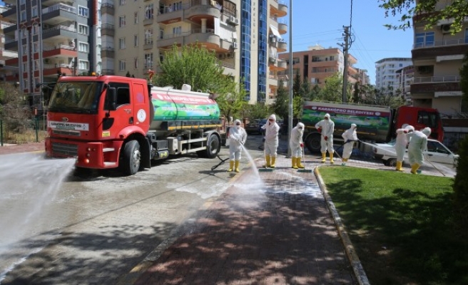 Karaköprü'de koronavirüsle mücadele sürüyor