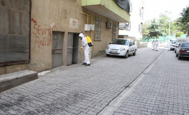 Haliliye’de Hızmalı Mahallesi dezenfekte edildi