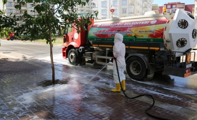 Karaköprü’de koronayla mücadele devam ediyor