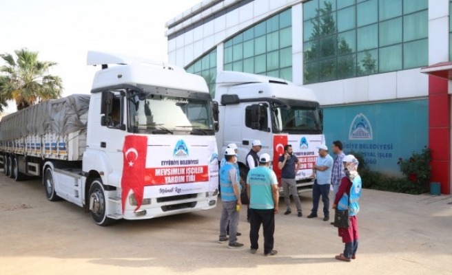 Eyyübiye Belediyesi, tarım işçilerine yardım kolisi gönderiyor!