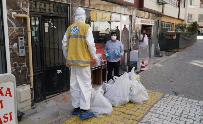 Haliliye’de karantinaya alınan bölgelere yardım sürüyor