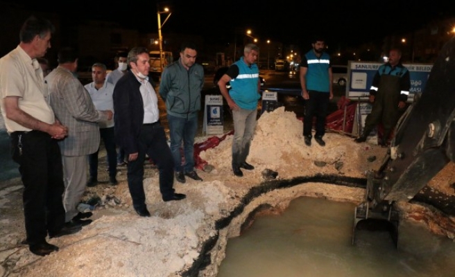 Urfa’da ŞUSKİ Müdürü çalışmaları yerinde inceledi