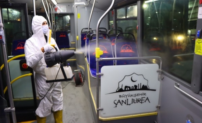Urfa’da toplu taşıma araçlarında korona önlemleri alınıyor