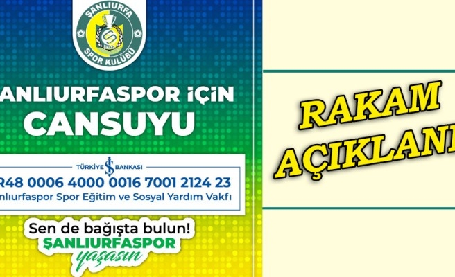 Şanlıurfaspor için ne kadar para toplandı?