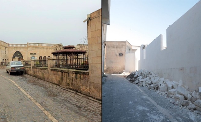 Tartışma konusu olan duvar yıkıldı