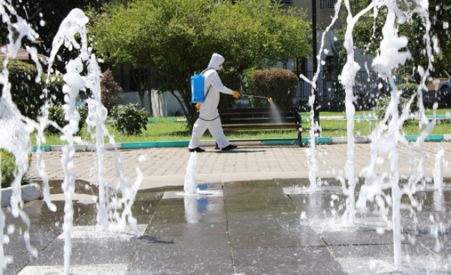 Haliliye'de korona temizliği devam ediyor