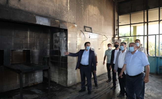 Canpolat yangın bölgesinde incelemeler yaptı