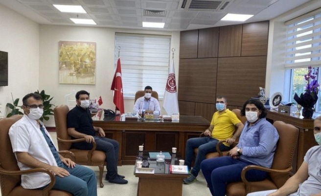 Urfa Tabip Odası üyeleri Başhekim ve Dekanla görüştü