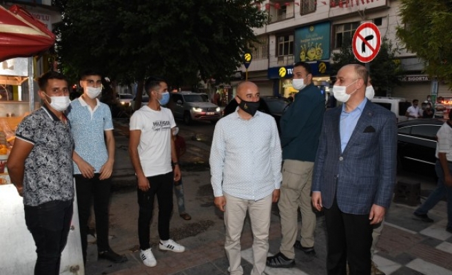 Vali Erin sahaya indi, denetimlerine katıldı