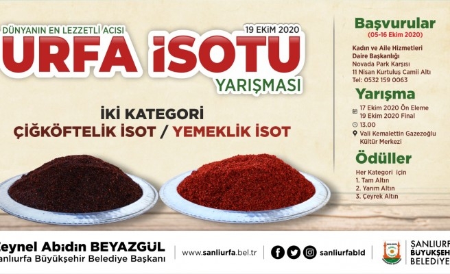 Ödüllü 'Urfa İsotu' yarışması düzenleniyor