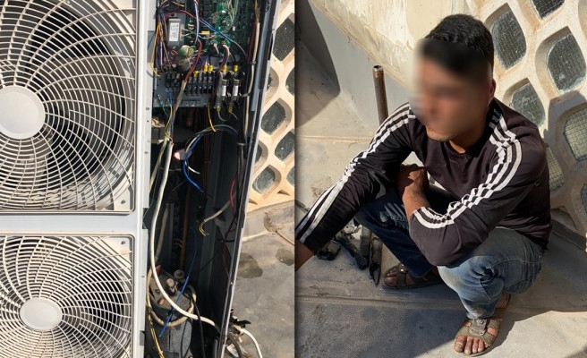 Urfa'daki camiden klima çalmaya çalışan hırsıza suçüstü