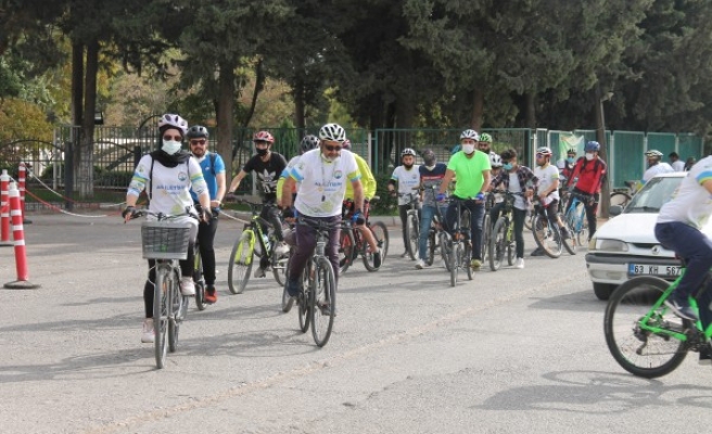 Urfa'da 'bisikletime çarparsan ölürüm' sloganı ile pedallar çevrildi!