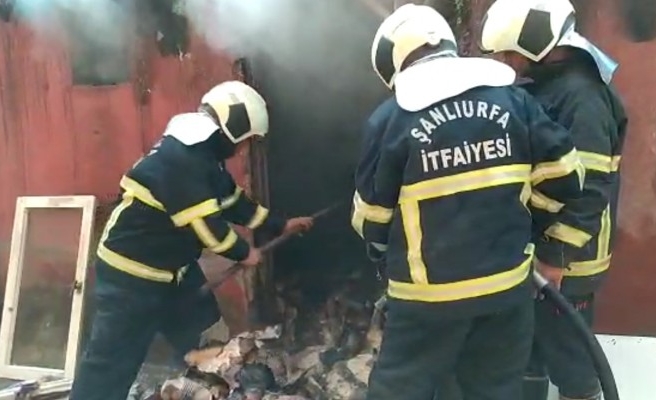 Şanlıurfa'da odunlukta çıkan yangın korkuttu