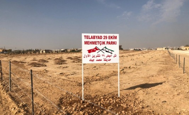 Cumhuriyetin anısına Telabyad'da fidanlar dikildi