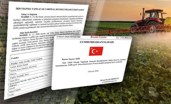 Resmi Gazete'de yayımlandı: Çiftçilere verilecek destek belli oldu