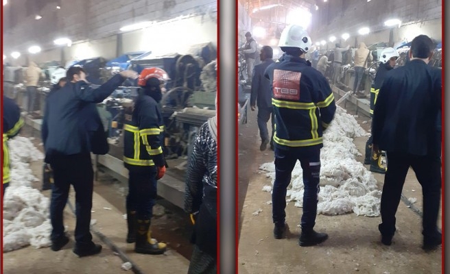 Çırçır fabrikasında çıkan yangın söndürüldü