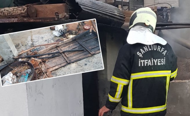 Urfa'da odunluk yangını: Ekipler söndürdü