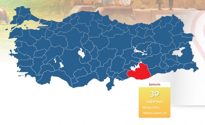 Şanlıurfa coğrafi işaretlerde ikinci sıraya düştü