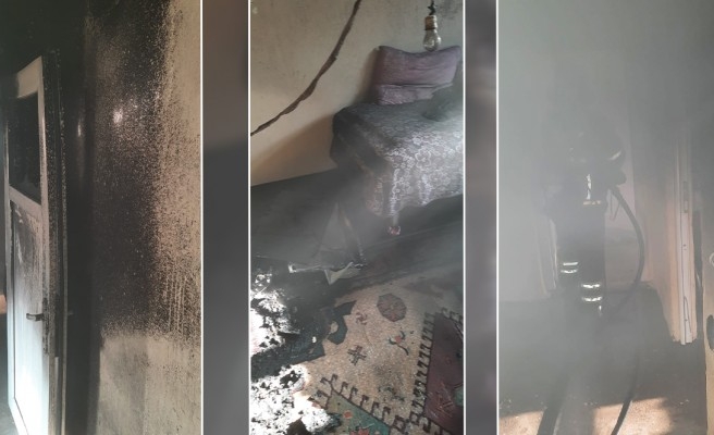 Urfa'nın ilçesindeki ev yangın çıktı