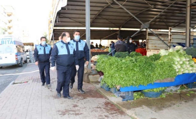 Karaköprü’de pazar denetimleri sürüyor