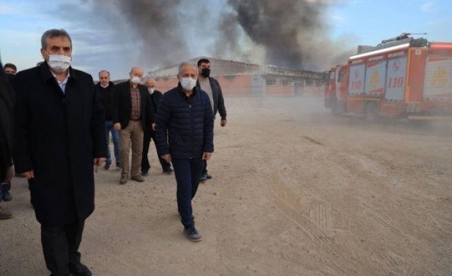 Beyazgül, Osmanbey’deki yangın alanında inceleme yaptı