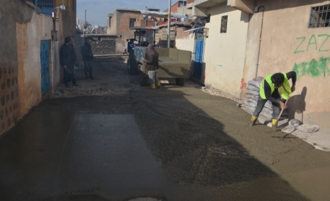 Siverek'te altyapısı tamamlanan sokaklar onarılıyor