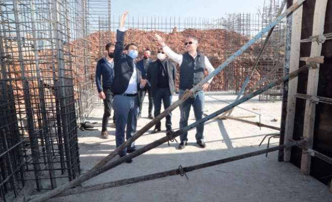 Eyyübiye’de havuz çalışmaları sürüyor: Kuş inceleme yaptı