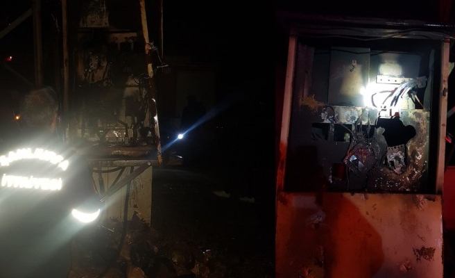 Ceylanpınar'da gece yarısı trafo yangını!