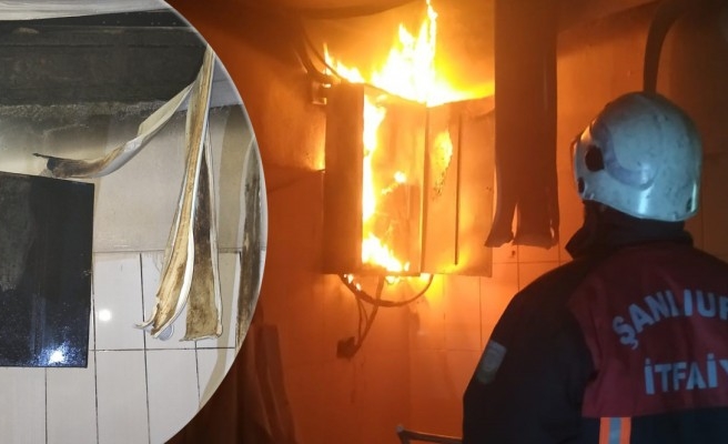 Ceylanpınar'da fabrikada yangın