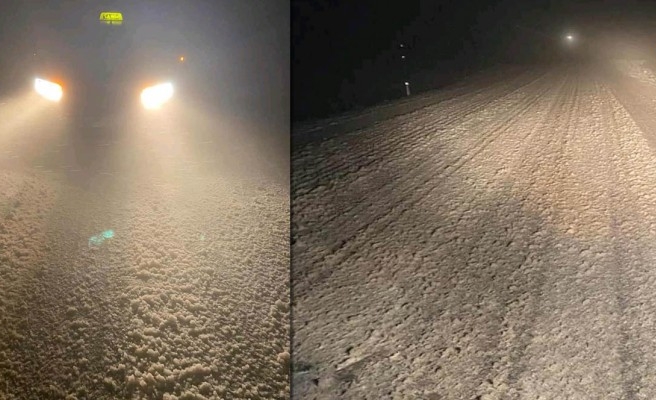 Şanlıurfa'da kar yağışı sürücüleri hazırlıksız yakaladı!