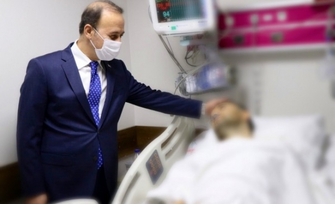 Vali Erin, yaralı polisleri ziyaret etti