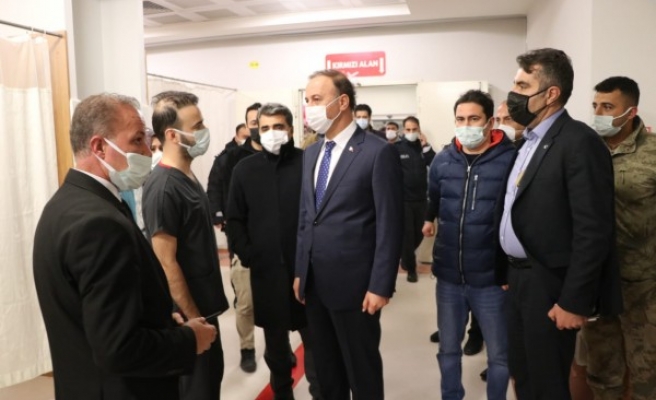 Vali Erin’den yaralanan polise ziyaret